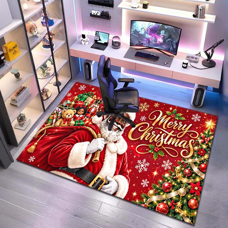 Christmas and New Year gifts cute snowmen Christmas trees Santa Claus carpets home decor non slip seats chair cushions decorative carpets P12