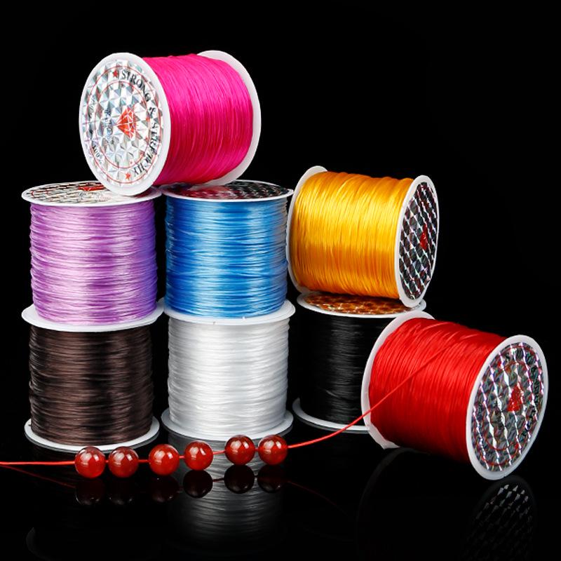 High Elasticity Wear-Resistant Beading Cord, 50 Meters - Ideal for DIY Crystal and Agate Projects