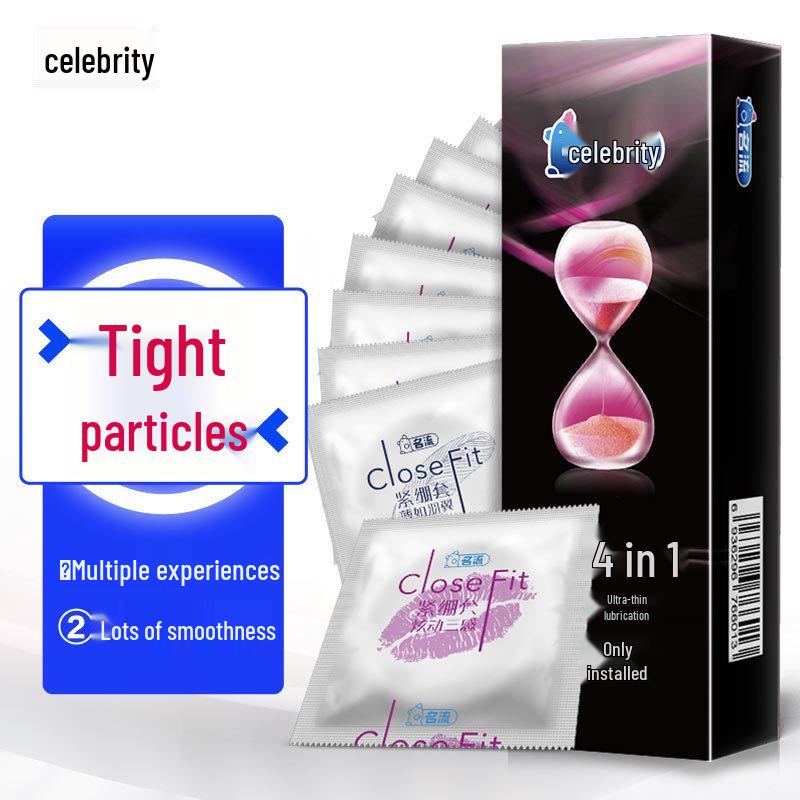 Celebrity Ultra Thin Ribbed Condoms with Hyaluronic Acid for Adult Pleasure and Family Planning