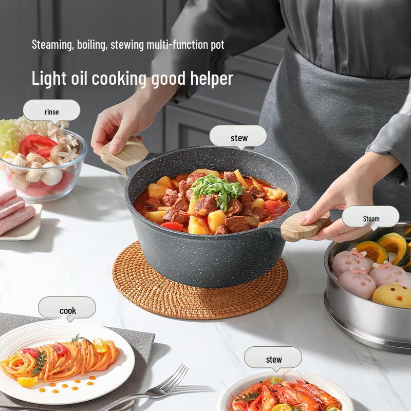 Jingdong Zao Universal Non-stick Soup Pot with Steamer