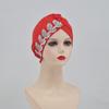 Solid Color Cross Knot Headwrap Versatile Headwrap Hat New Side Leaf Rhinestones Headscarf  Party
