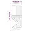 VidaXL Sliding Door and Hardware Kit 90x210 Cm Solid Pine, Interior Door, Interior Barn Door 3203019