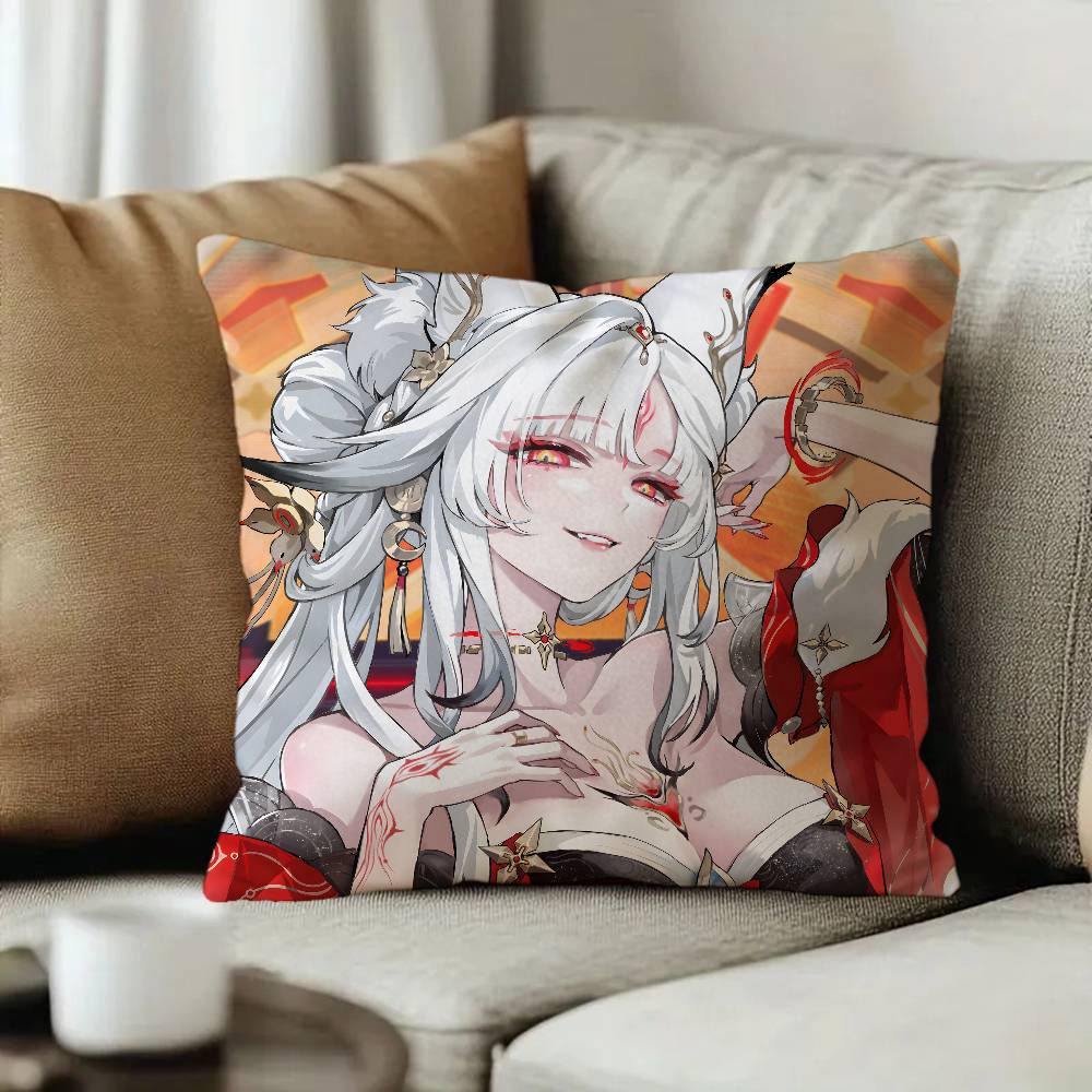 Game Anime Wuthering Waves Pillow Gift Home Office Decoration Bedroom Sofa Car Cushion Cover case x