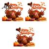 Holiday Home Beautification Autumn Thanksgiving Turkey Window Static Sticker, Decorative Removable PVC Decals, Reusable Glass Clings