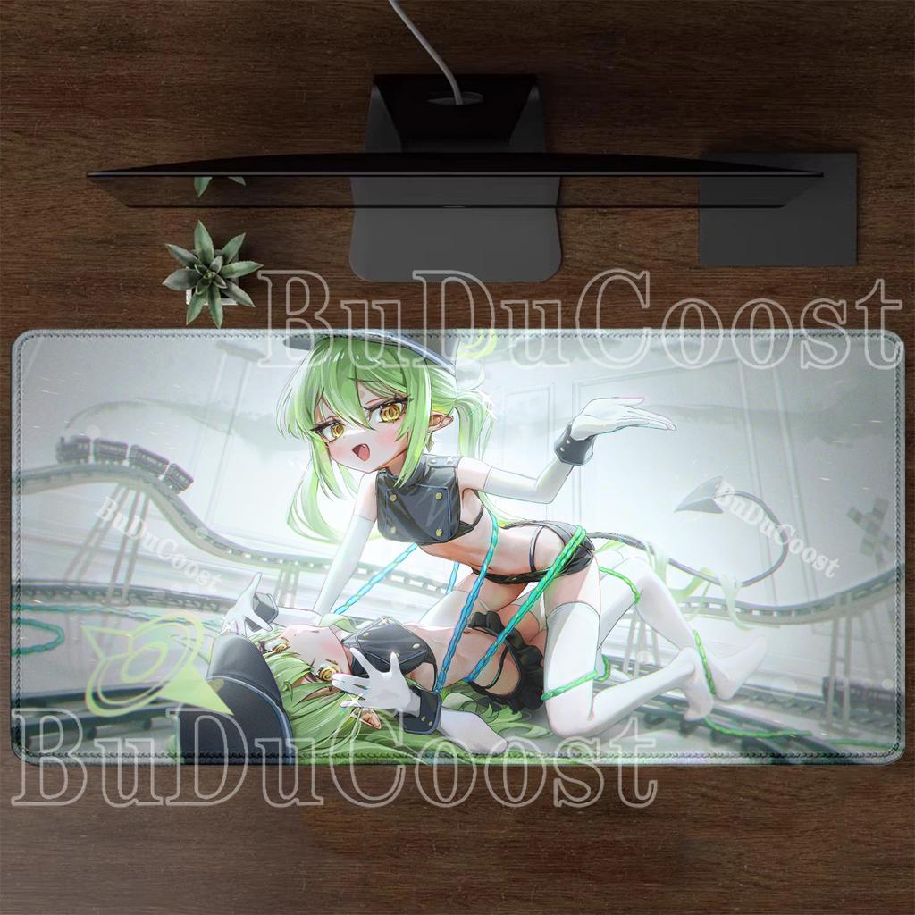 HD Printing Blue Archive Mousepad Highlander Railroad School Nozomi Hikari Anime Girl Mouse Pad Keyboard Non-slip Base Desk Mat