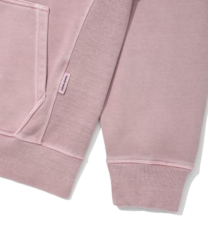 Wacky Willy Pigment Zip-Up Hoodie Pink