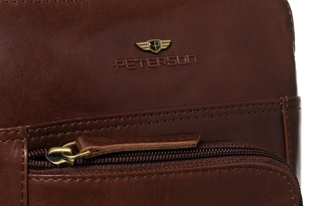 PTN 1904-TUM-0666 Brown Leather Bag