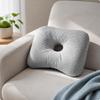 Ear Hole Pillow Vacuum Compressible Side Sleeping with Checkerboard Textured Aid