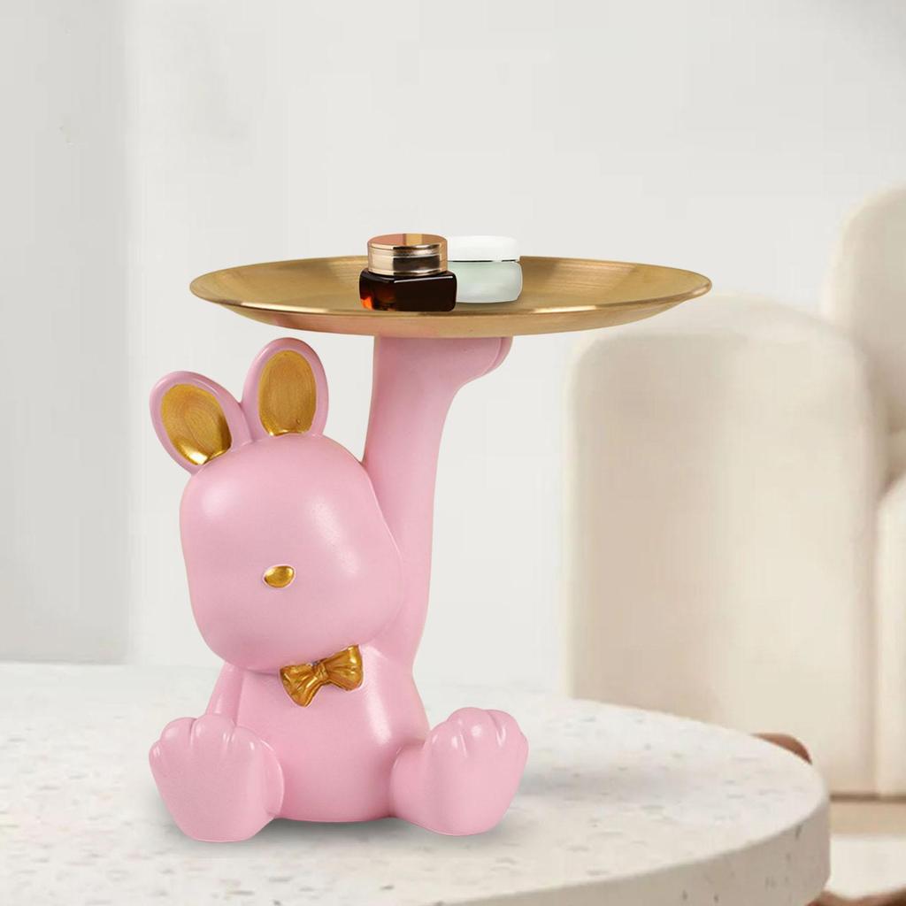 Rabbit Figurines Modern Statue Ornament for Living Room Housewarming Bedroom
