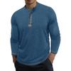 Men's Casual -color Base Sport Shirt, Men's Round-neck Long-sleeved Top