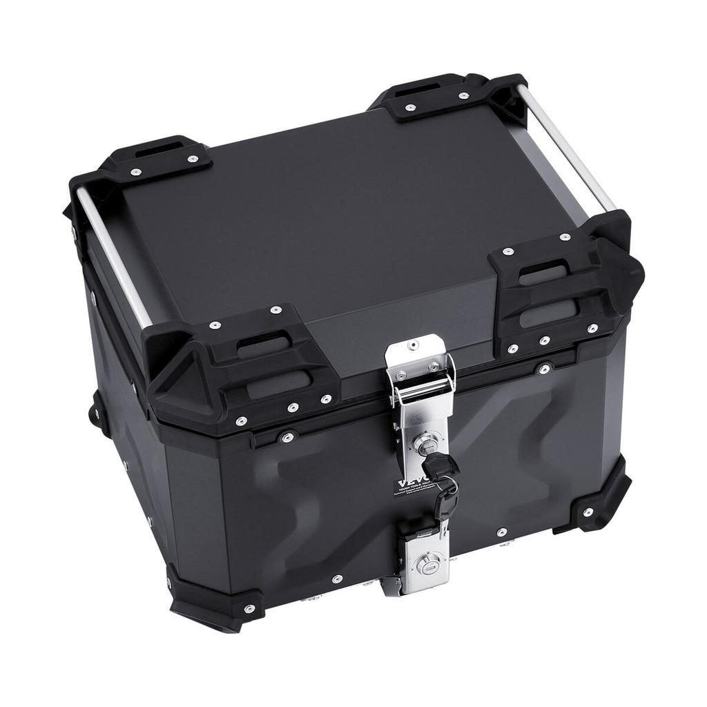 55L Motorcycle Top Case Universal Motorbike Tail Box with Leather Lining