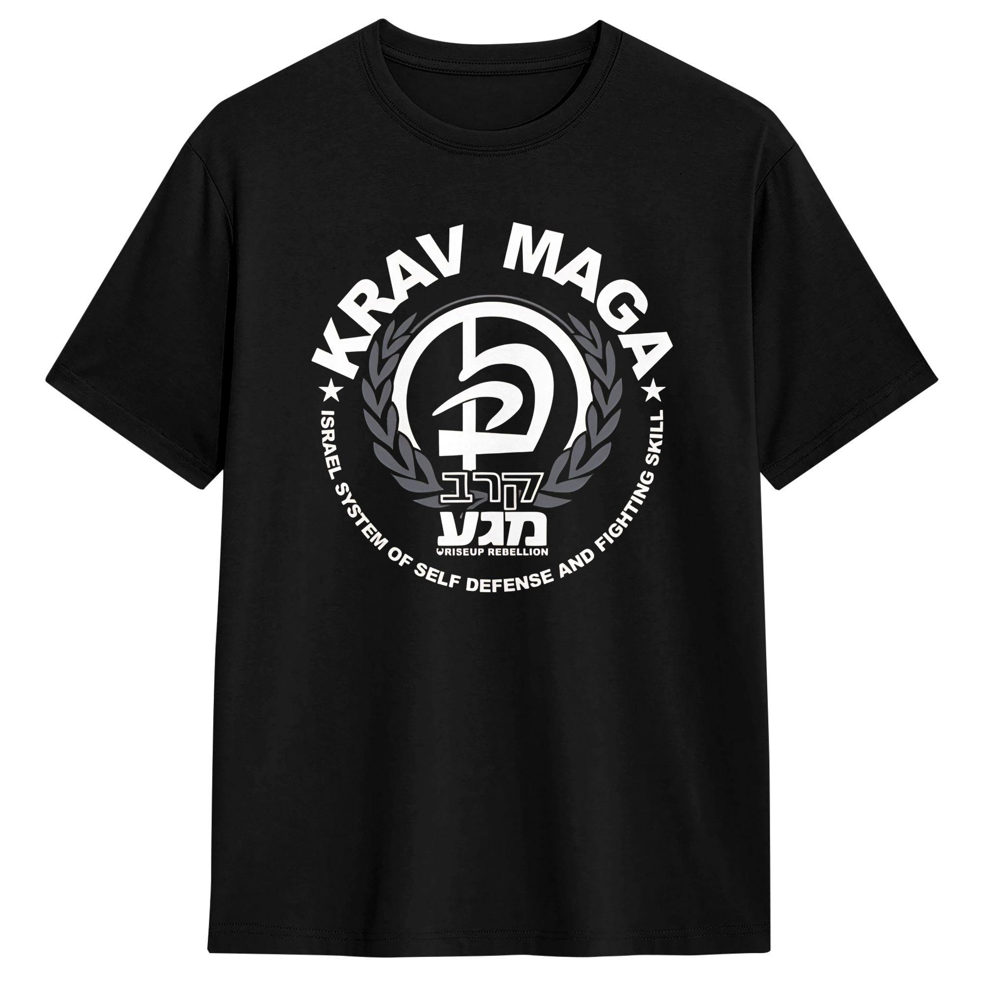Krav Maga Israeli Military Close Combat System T-Shirt Summer Hipster T Shirts Men s Cotton O-Neck Top Tees Short Sleeve Tshirt S разноцветный