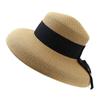 Straw Hat Big Brim Women Summer Outdoor Travel Beach Vacation Seaside Sun Hat Sunhat Bucket Hat