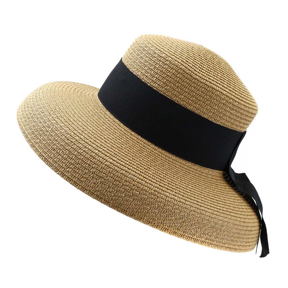 Straw Hat Big Brim Women Summer Outdoor Travel Beach Vacation Seaside Sun Hat Sunhat Bucket Hat
