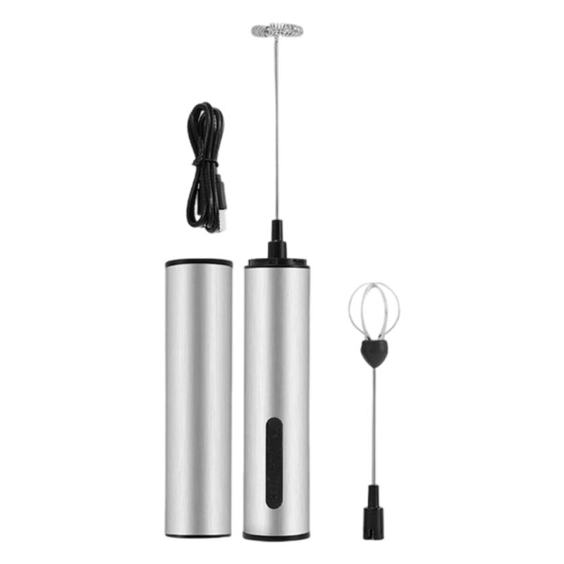 Wireless Rechargeable Electric Milk Frother 3 Speed Handheld Foam Maker Mixer for Latte Cappuccino Hot Chocolate