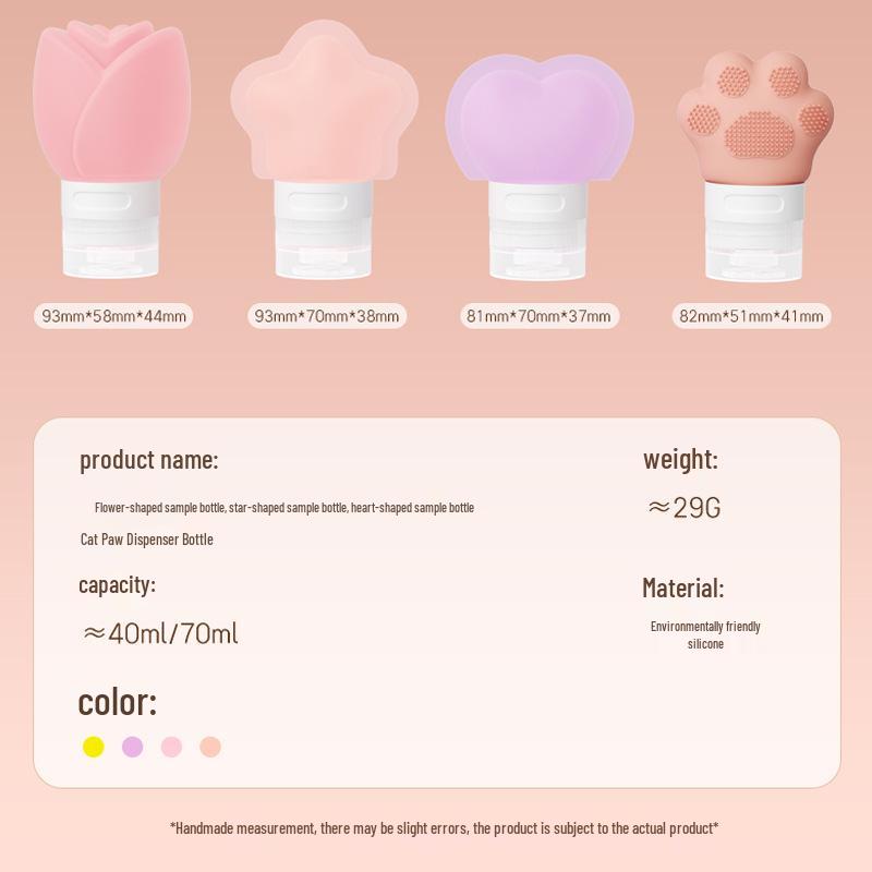 Neue grenzüberschreitende Silikon-Reiseflaschen zum Nachfüllen für Duschgel und Shampoo