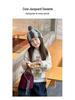 YOJIA Girls' Cartoon Sweater - Winter 2025, Fashionable Warm Knitwear