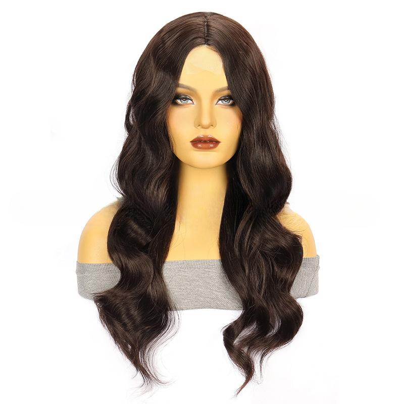 

Женские волнистые длинные вьющиеся волосы средней длины 26inch тосканской коричневого