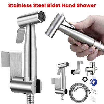 Nerezová bidetová ruční sprcha s 2cestným přepínačem a hadicí Držák ruční sprchy Mytí Bidetová baterie Sprej pro bidetovou toaletní sprchu