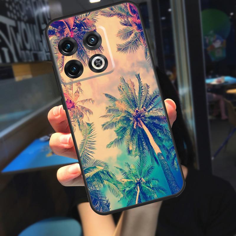 sunset palm trees Funda For OnePlus 12R 13 R 12 11 9 10 Pro 8T 9RT 10T OnePlus Nord 4 CE 2 3 Lite N20 N30 Case