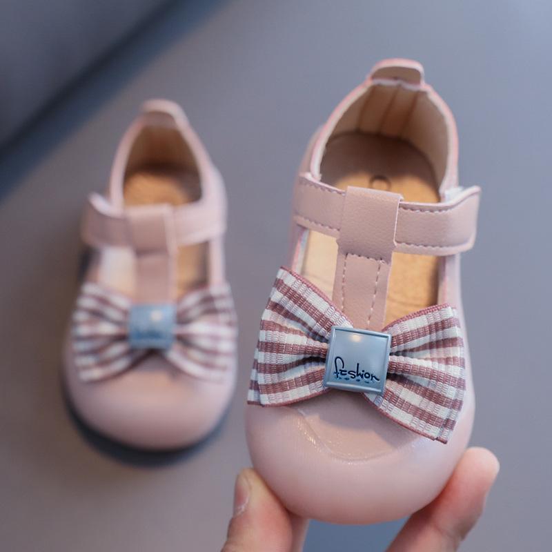 

Size Baby Dancing Sandals Girls Leather Shoes Butterfly Knot Sandals For Kids Princess Leather Shoes Casual Toddler Shoes 23