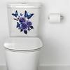 Self-adhesive Waterproof Toilet Seat Stickers Purple Rose Butterfly for Bathroom Decor
