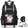Genshin Original God, Peripheral Printing Backpack Large Capacity Travel Bag Student Computer School Bag