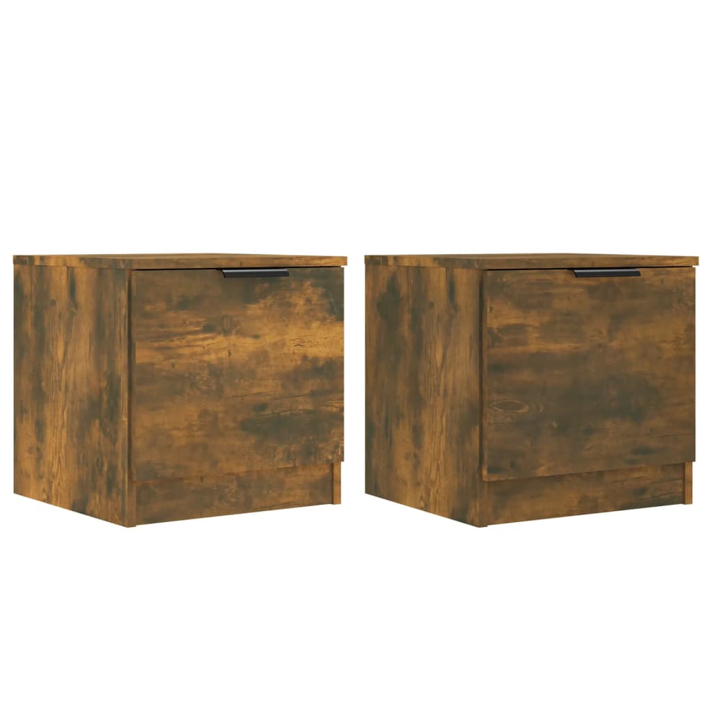 Nightstands 2 pcs Smoked Oak 40 x 39 x 40 cm