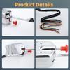 Universal Turn Signal Switch 12V 7 Wires with Mounting Clamp, Hot Rod Chrome Replacement for Ford GM Car Truck Street Rod Dune Buggy Sand Rail