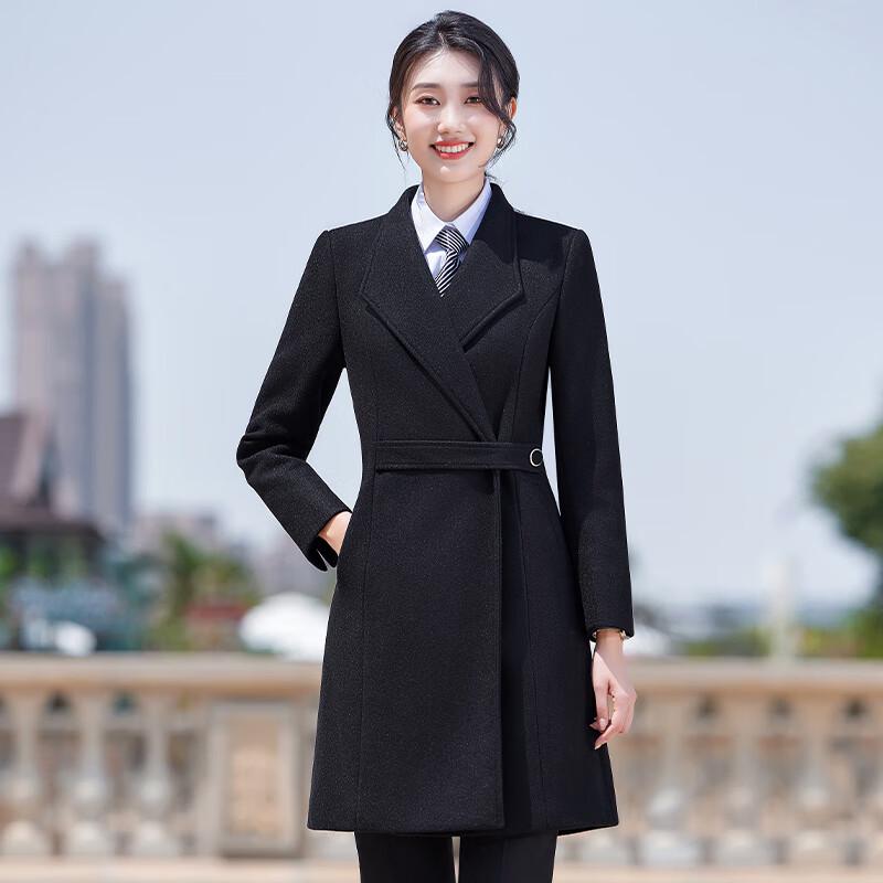 Teloroman Women's French Style Padded Wool Blend Coat