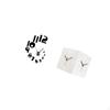 Creative Modern Double Sided 3D Wall Clock Stylish Decorative Art Silent Square Arabic Numbers for