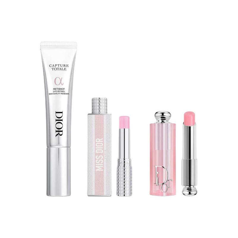 

DIOR A Alcohol Syringe Essence + Flower Sweetheart Solid Balm + Charming Lip Balm Skin Care Set Anti-Aging Lifting Light Wrinkle Repair and Soothing