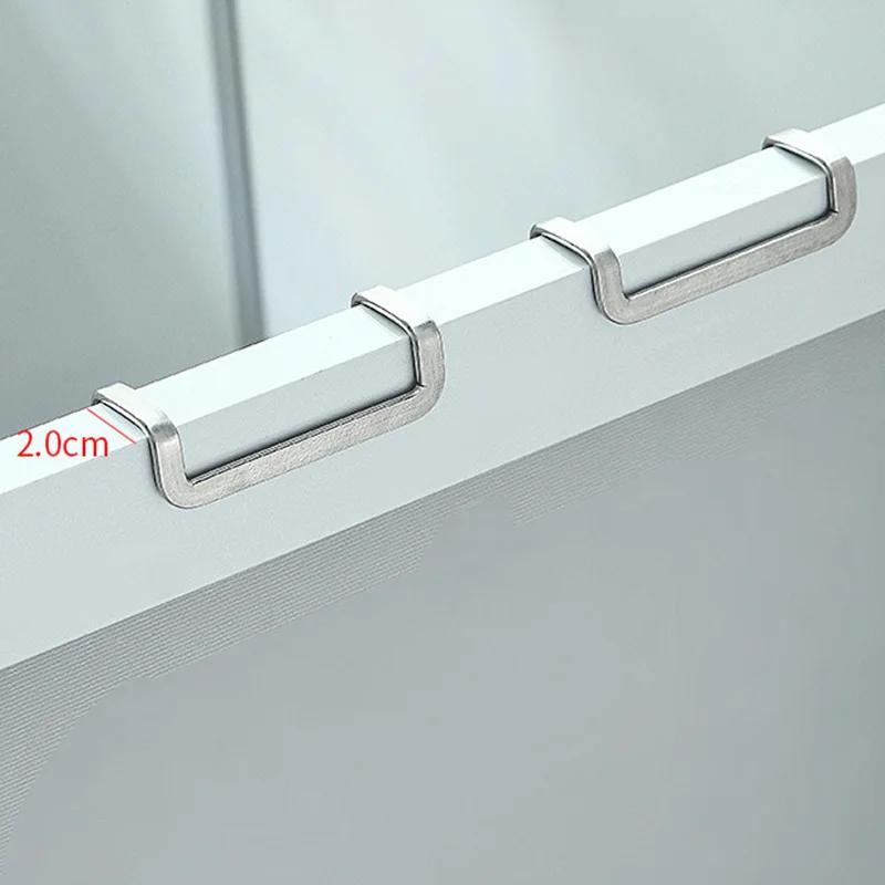 S-Shaped 304 Stainless Steel Cabinet Door Multi-Purpose Hook Towel Hanger Hat Holders Clothing Storage Racks Kitchen Bathroom
