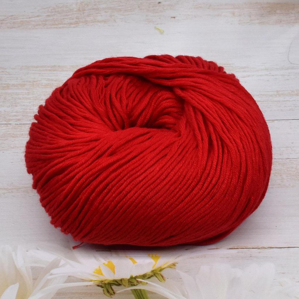 6-Pack Premium Combed Cotton Yarn for Crochet & Knitting - 100% Soft Hand Knitting Yarn, 50g/Skein 125m/Skein, Smooth Craft Yarn for DIY Home Projects