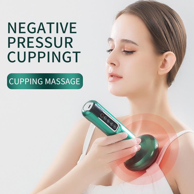 Electric Scraping & Cupping Device with Massage, Meridian Dredging, Hot Compress, and Suction Therapy.