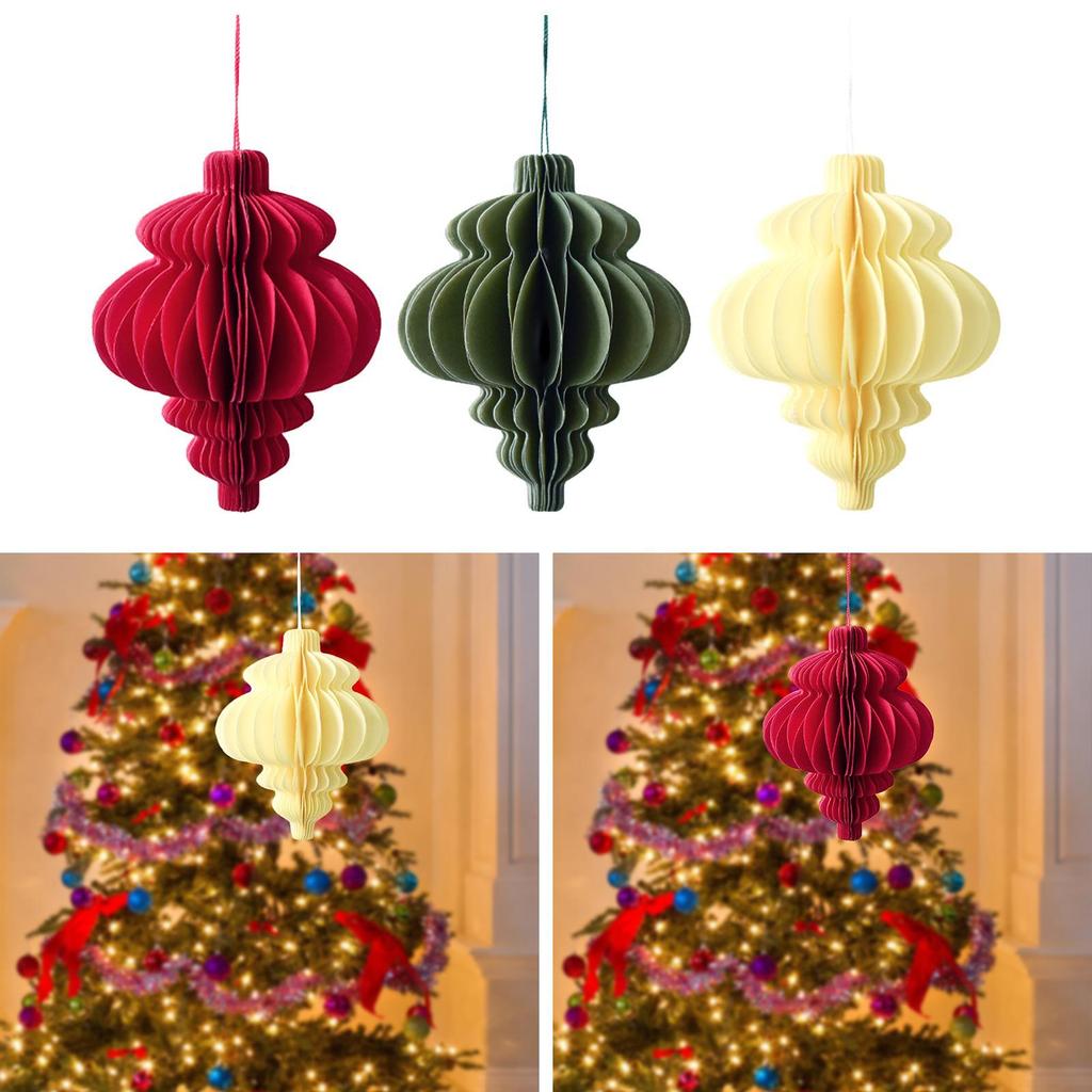 Christmas Honeycomb Ornament Decor Gift Xmas Paper Honeycomb Ornament for Home Festival Car Interior Party Supplies Yard