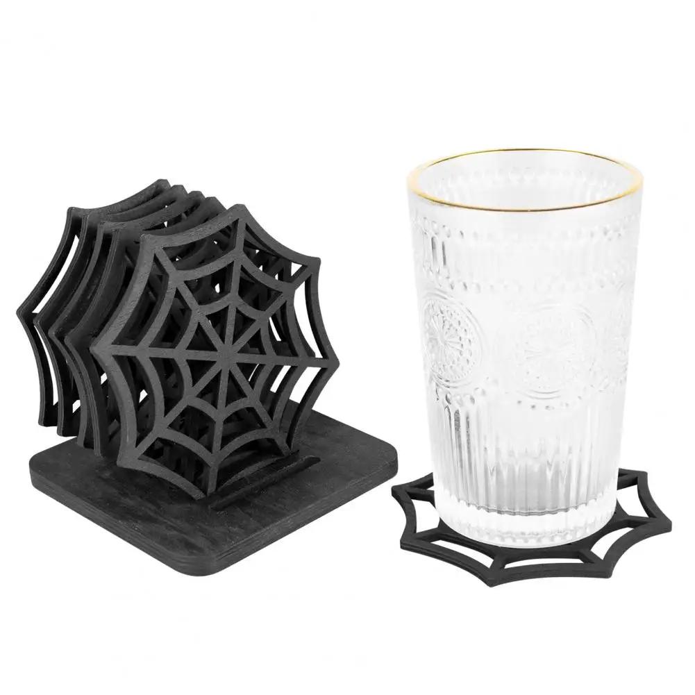 60pcs Spooky Spider Web Coasters Festive Halloween Coaster Halloween Table Decor Halloween Table Placemats Home Decoration Set