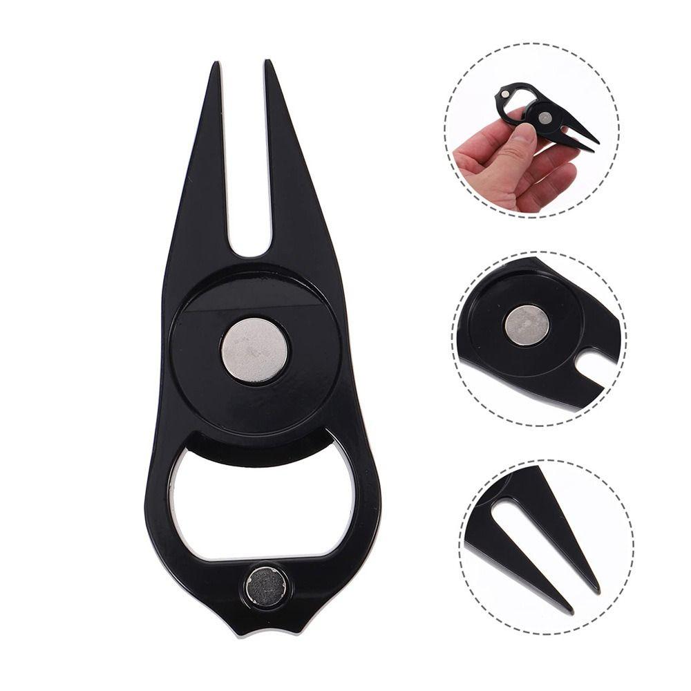 Magnetic Golf Divot Repair Tool Lightweight Ball Mark Tool Stylish Bottle Opener Lawn Repair
