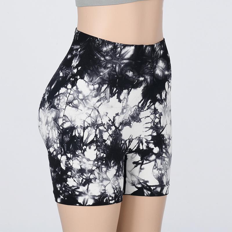 Women's Summer Tie-Dye High-Waisted Butt-Lifting Yoga Shorts
