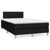 Exclusive House - Bed Slat Base with Mattress Black 120x200 Cm Fabric