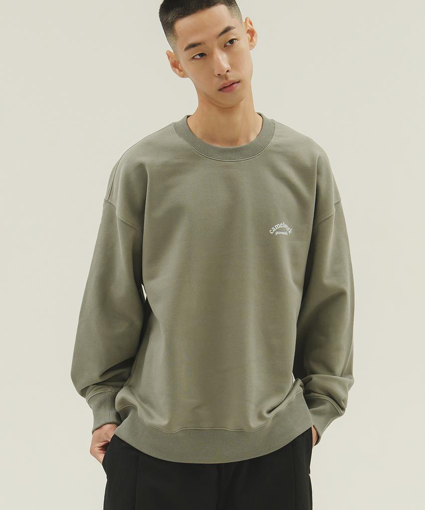 CAMEL WORK Small Logo Sweatshirt (Khaki)