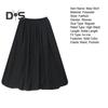 Women Maxi Skirt High Waist A Line Long Skirt Solid Color Pockets Design Female Thick Warm Elastic A Line Puff Skirt