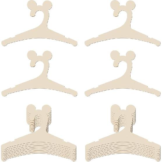 20 Packs Wooden Baby Hangers for Clothes, 9 Inch Wood Newborn Baby Girl Boy Hangers for Nursery Cute Kids Toddlers Children Infant Hanger for Baby