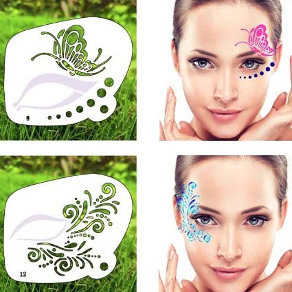 Hollowed Body Art Paint Stencils Multiple Pattern DIY Makeup Tools Face Paint Templates  Painting