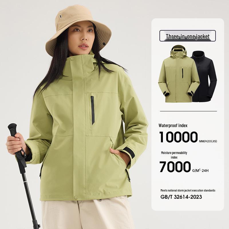 

Camel Unisex Windproof Waterproof 3-in-1 Fleece Jacket for Autumn & Winter - Plus Velvet, Thick, Ideal for Mountaineering. 4XL