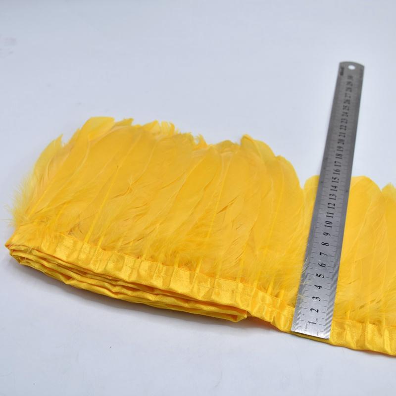 10Meters/lot Natural Goose Feathers Trimmings Fringe for Needlework Sewing Clothing Plume 15-20cm DIY Wedding Feather Decorative