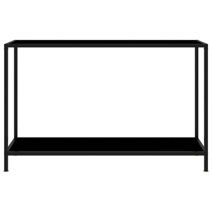 VidaXL Table console Noir 120x35x75 cm Verre trempé