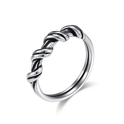 European and American Neutral Cold Wind Wire Wrapped Titanium Steel Ring Ring