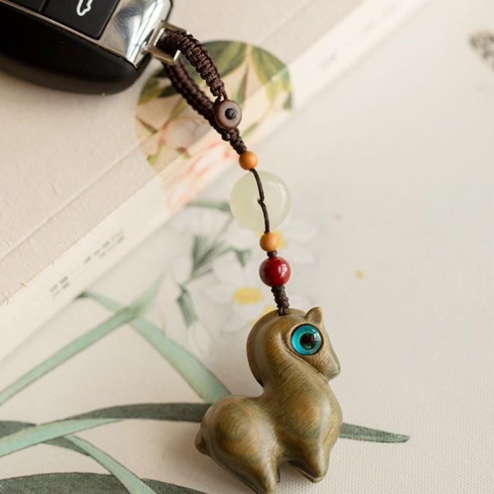 Zodiac Horse Key Chain Cartoon Chinese Style Key Ring Becoming Rich Bag Pendant  Car Key Chain