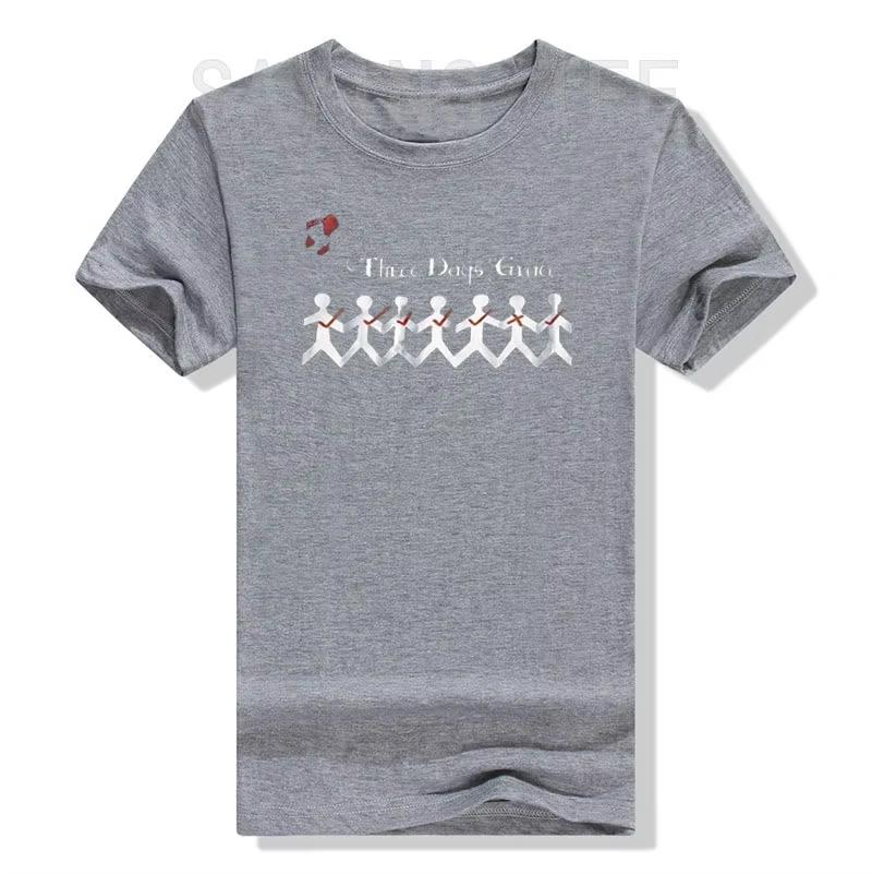 Three Days Grace Albums One X Poster Shirt Men Guys T-Shirt Crew Neck Short-Sleeve Tops Classic Custom Tees Streetwear Clothes